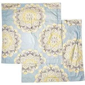 Pottery Barn Cressida‎ Medallion Standard Pillow Shams Bedroom Decor 26" Organic